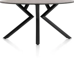 Masura ellipsvormige bartafel met zwarte metalen poot 180x100cm