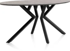 Masura ellipsvormige bartafel met zwarte metalen poot 180x100cm