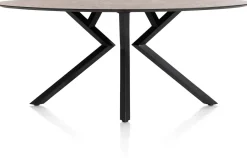 Masura ellipsvormige bartafel met zwarte metalen poot 220x105cm