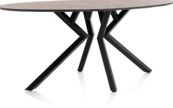 Masura ellipsvormige bartafel met zwarte metalen poot 220x105cm