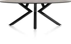 Masura ellipsvormige eettafel met zwarte metalen poot 220x105cm