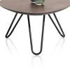 Masura hoge salontafel met zwart metalen poot 68x67,5cm