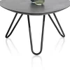Masura hoge salontafel met zwart metalen poot 68x67,5cm