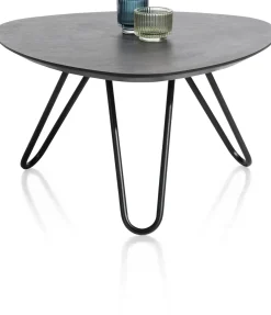 Masura hoge salontafel met zwart metalen poot 68x67,5cm
