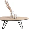 Masura lage salontafel met zwart metalen poot 110x88cm