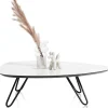 Masura lage salontafel met zwart metalen poot 110x88cm