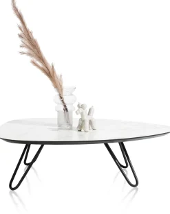 Masura lage salontafel met zwart metalen poot 110x88cm