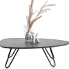 Masura lage salontafel met zwart metalen poot 110x88cm