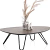 Masura lage salontafel met zwart metalen poot 110x88cm