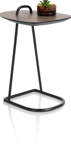 Masura laptoptafel met zwart metalen poot 55x48cm