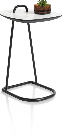 Masura laptoptafel met zwart metalen poot 55x48cm