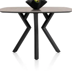 Masura ovale bartafel met zwarte metalen poot 150x105cm