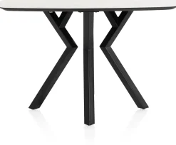 Masura ovale bartafel met zwarte metalen poot 150x105cm