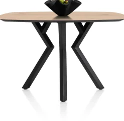 Masura ovale bartafel met zwarte metalen poot 150x105cm