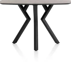 Masura ovale bartafel met zwarte metalen poot 150x105cm