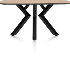 Masura ovale eettafel met zwarte metalen poot 150x105cm