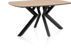 Masura ovale eettafel met zwarte metalen poot 150x105cm