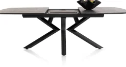 Masura ovale uitschuiftafel met metalen poot 180(+60)x110cm