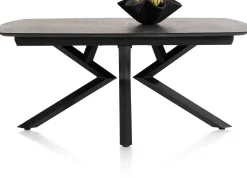 Masura ovale uitschuiftafel met metalen poot 180(+60)x110cm