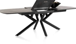 Masura ovale uitschuiftafel met metalen poot 180(+60)x110cm