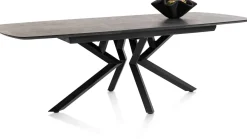 Masura ovale uitschuiftafel met metalen poot 180(+60)x110cm