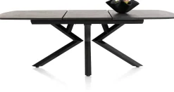 Masura ovale uitschuiftafel met metalen poot 180(+60)x110cm