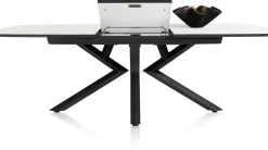 Masura ovale uitschuiftafel met metalen poot 180(+60)x110cm