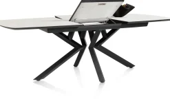 Masura ovale uitschuiftafel met metalen poot 180(+60)x110cm