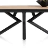 Masura ovale uitschuiftafel met metalen poot 180(+60)x110cm