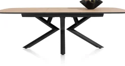 Masura ovale uitschuiftafel met metalen poot 180(+60)x110cm