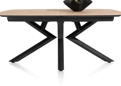 Masura ovale uitschuiftafel met metalen poot 180(+60)x110cm