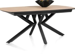 Masura ovale uitschuiftafel met metalen poot 180(+60)x110cm