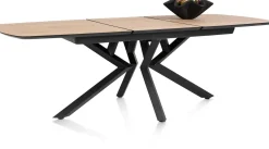 Masura ovale uitschuiftafel met metalen poot 180(+60)x110cm