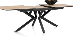 Masura ovale uitschuiftafel met metalen poot 180(+60)x110cm