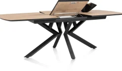 Masura ovale uitschuiftafel met metalen poot 180(+60)x110cm