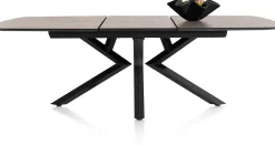 Masura ovale uitschuiftafel met metalen poot 180(+60)x110cm
