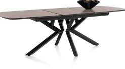 Masura ovale uitschuiftafel met metalen poot 180(+60)x110cm