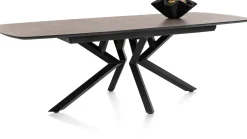 Masura ovale uitschuiftafel met metalen poot 180(+60)x110cm
