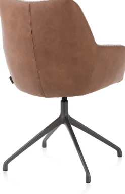 Mats armleuningstoel in de kleur Cognac - XOOON