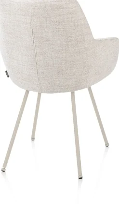 Mats, armstoel 4-poots - creme - stof Luton - Creme