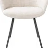 Mats, armstoel 4-poots - grafiet - stof Luton - Creme