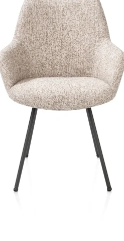 Mats, armstoel 4-poots - grafiet - stof Luton - koper