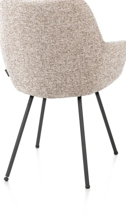 Mats, armstoel 4-poots - grafiet - stof Luton - koper