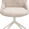 Mats, eetkamerstoel - draaibaar - creme - Luton - koper