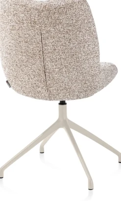 Mats, eetkamerstoel - draaibaar - creme - Luton - koper