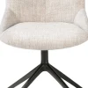 Mats, eetkamerstoel - draaibaar - rough off black - Luton - Creme