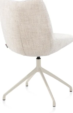 Mats, eetkamerstoel - draaibaar - creme - Luton - Creme