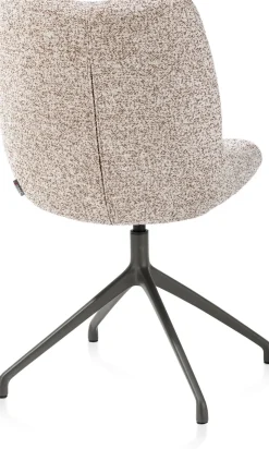 Mats, eetkamerstoel - draaibaar - grafiet - Luton - koper