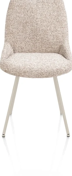 Mats, eetkamerstoel - 4-pootjes - creme - Luton - koper