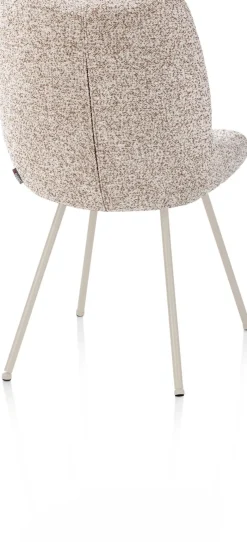 Mats, eetkamerstoel - 4-pootjes - creme - Luton - koper